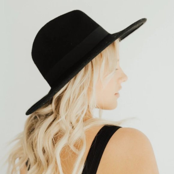 Carly Jean Los Angeles CJLA Chelsea Wool Hat Black - Picture 2 of 7